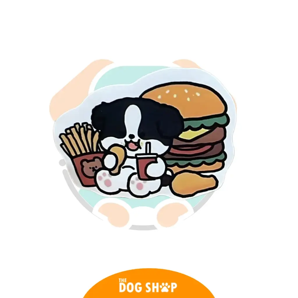 Sticker 4 cm x 5 cm Shitzu / Terrier Blanco Negro