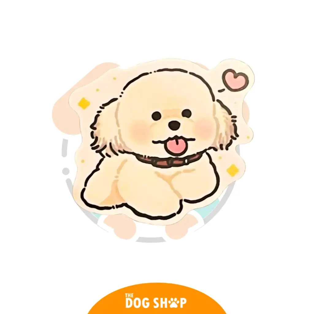Sticker 4 cm x 5 cm POODLE / PELUCHE / TERRIER