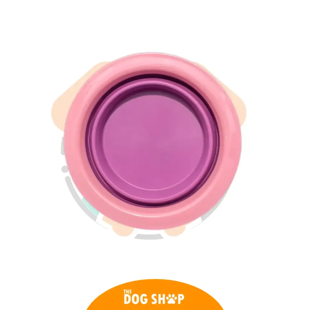 Plato Rectractil Viajero Rosado