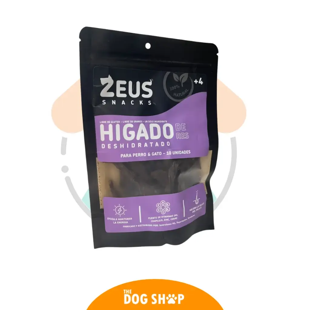 Zeus Snacks - Higado de Res (productos naturales sin químicos libre de granos) 