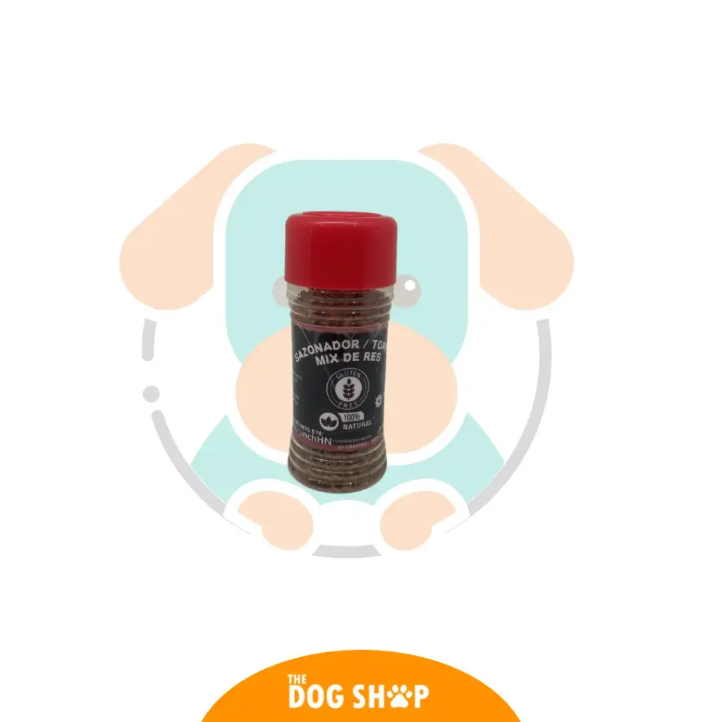 PETCRUNCH SAZONADOR MIX DE RES  (producto natural sin químicos libre de granos) 