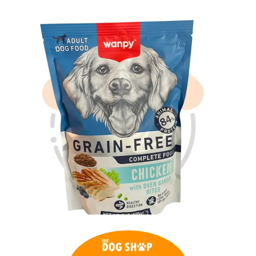 Wanpy Grain Free Chicken para Perro Adulto con Oven Baked Bites – 500 g