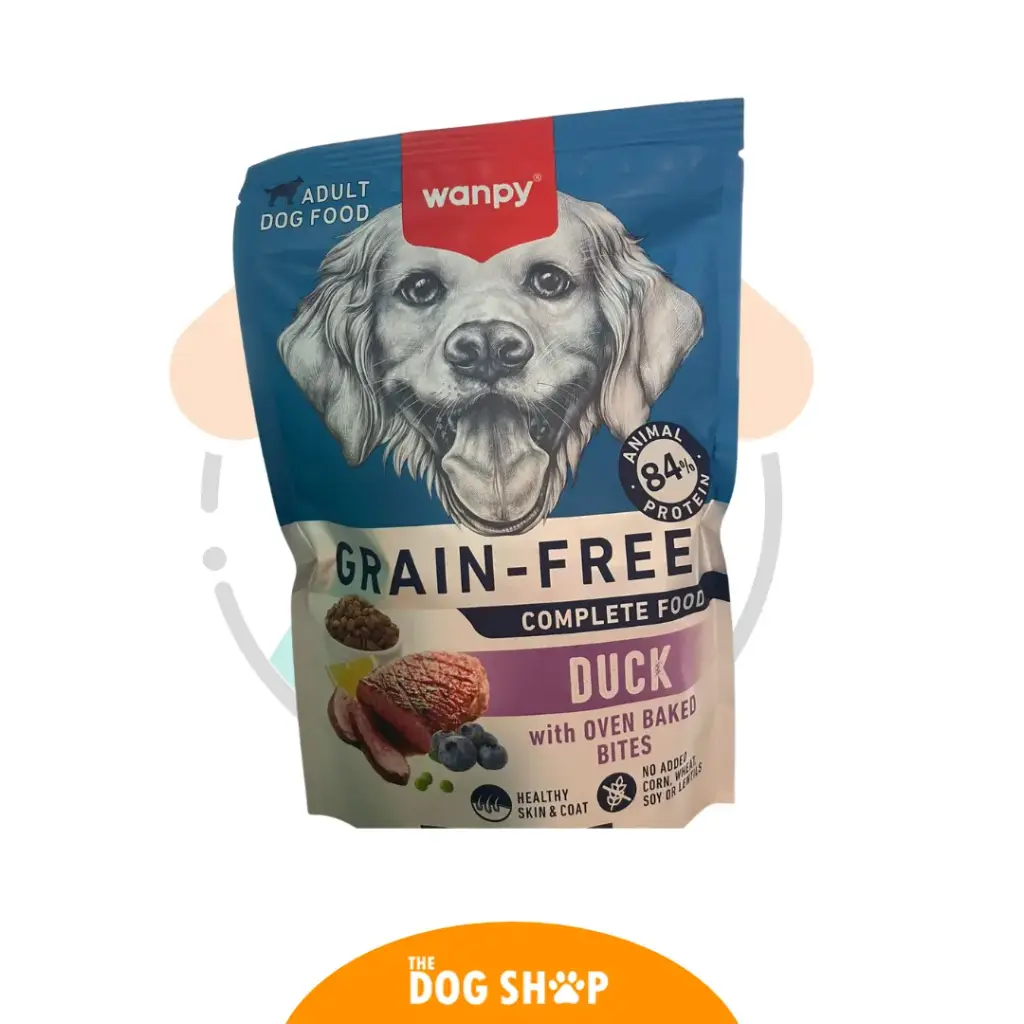 Wanpy Grain-Free Duck with Oven Baked Bites – Adult Dog Food 500 grms