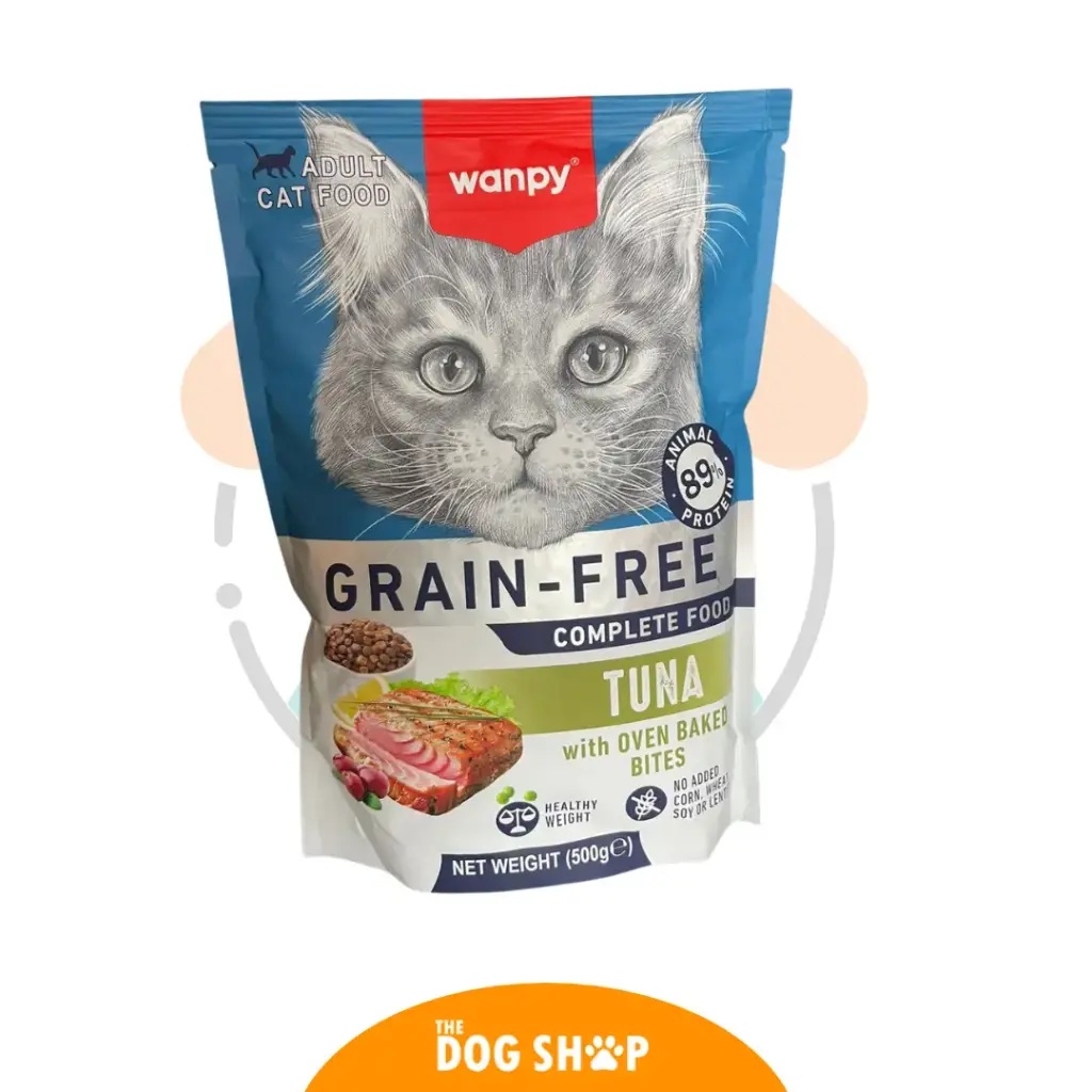 Wanpy Grain-Free Tuna with Oven Baked Bites – Adult Cat Food (500 g) - Comida Gato Adulto
