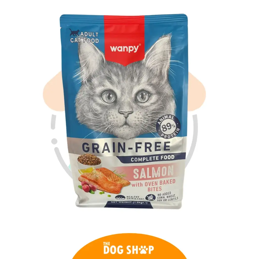 Wanpy Grain Free Salmón para Gato Adulto con Oven Baked Bites – 1.5 kg