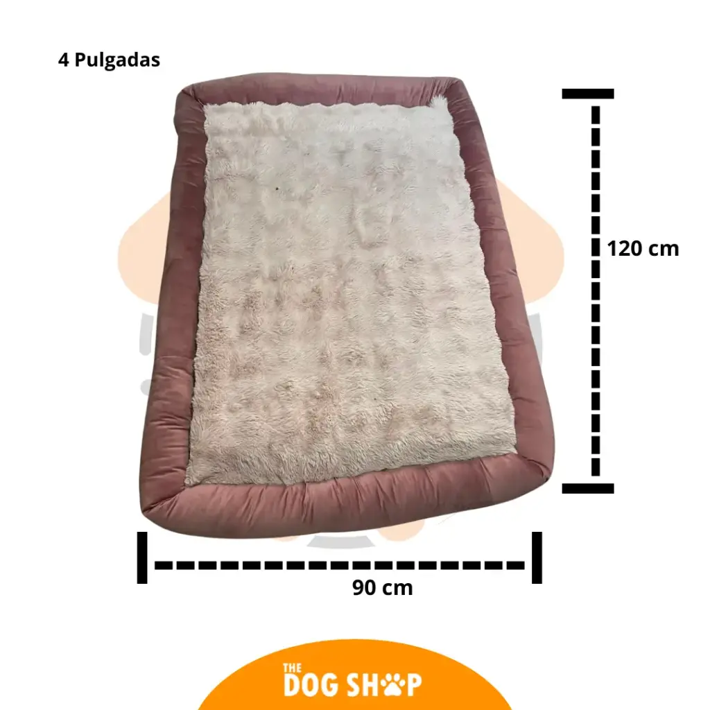 Cama 4 pulgadas Grosor Rosada 120 cm x 90 cm XL