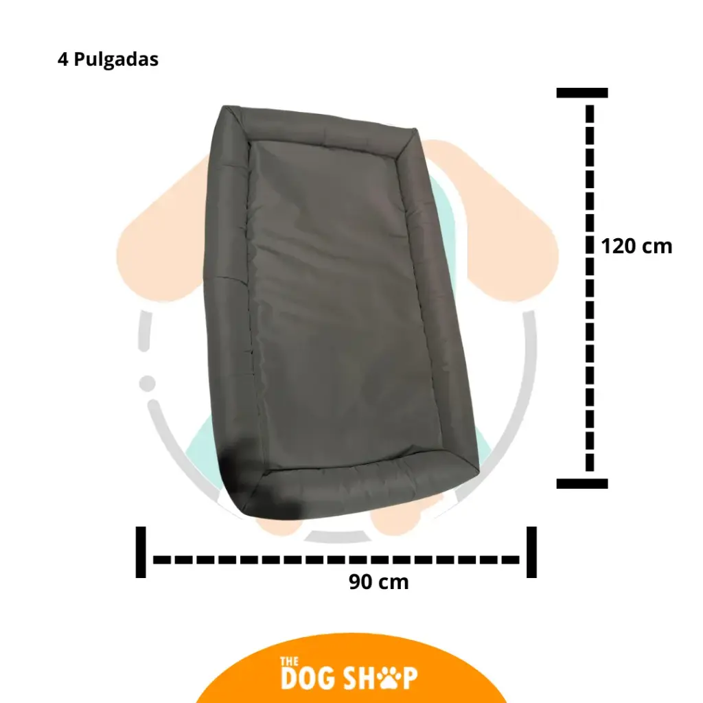 Cama 4 pulgadas Grosor  Gris 1.20 cm x 90 cm XL
