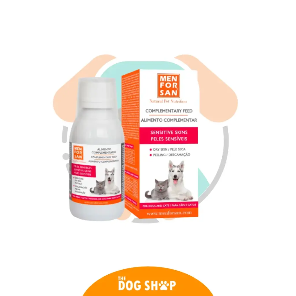 Men For San Alimento Complementario Pieles Sensibles 120ml Perros y Gatos / Aceite de Salmon