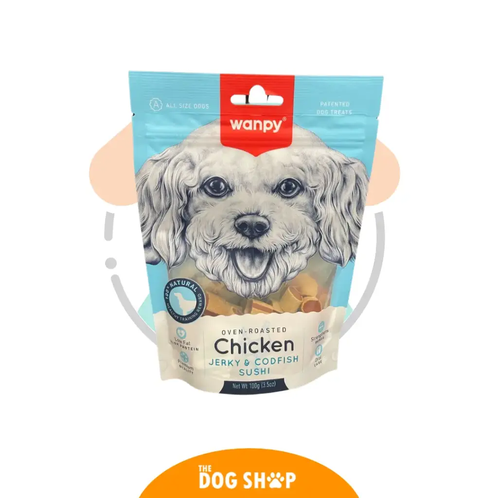 Wanpy Chicken Jerky and Codfish Sushi