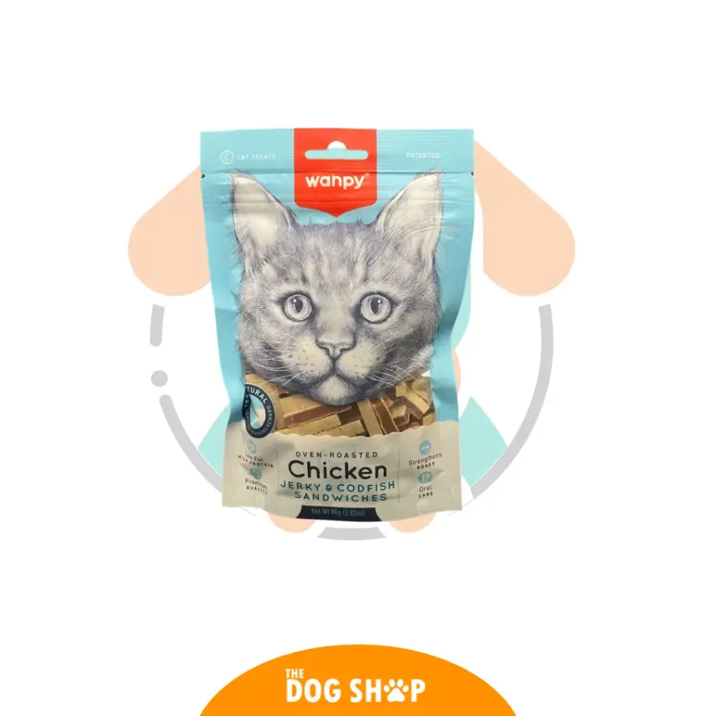 Wanpy Chicken Jerky & Codfish Sanwiches