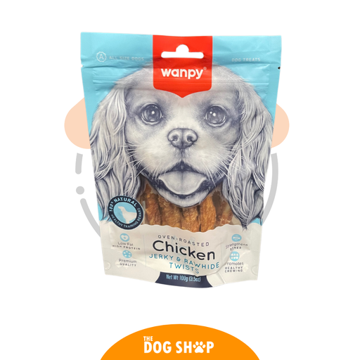 [6927749810919] Wanpy Chicken Jerky & Rawhide Twists