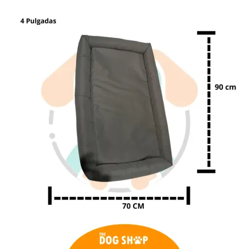 Cama 4 pulgadas Grosor Gris 70 cm x 90 cm M-L 