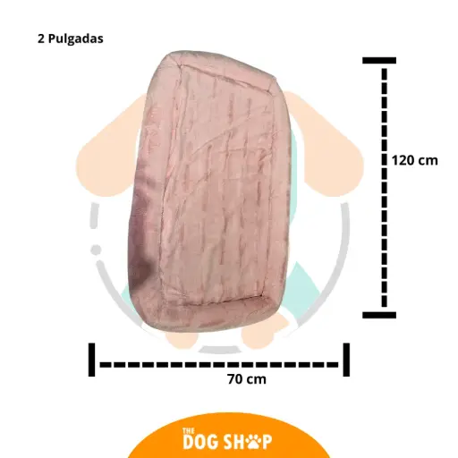 Cama 2 pulgadas Grosor Rosada 70 cm x 1.20 cm XL