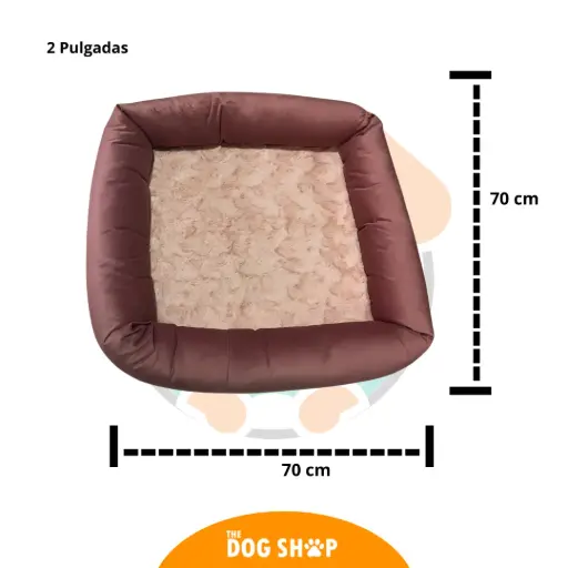 Cama 2 pulgadas Grosor Rosada 70 cm x 70 cm M 