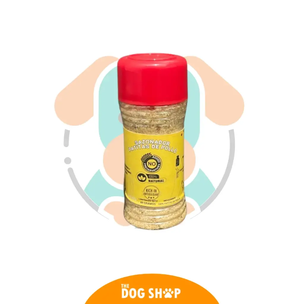 Petcrunch sazonador patita de pollo -60 grms  (producto natural sin químicos libre de granos) 