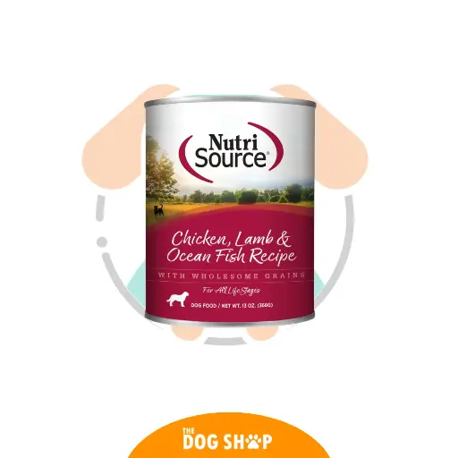 [073893020103] Nutrisource Alimento Húmedo Pollo, Cordero y Pescado del Mar 13oz